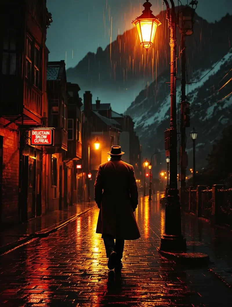 山城夜雨 高清海报