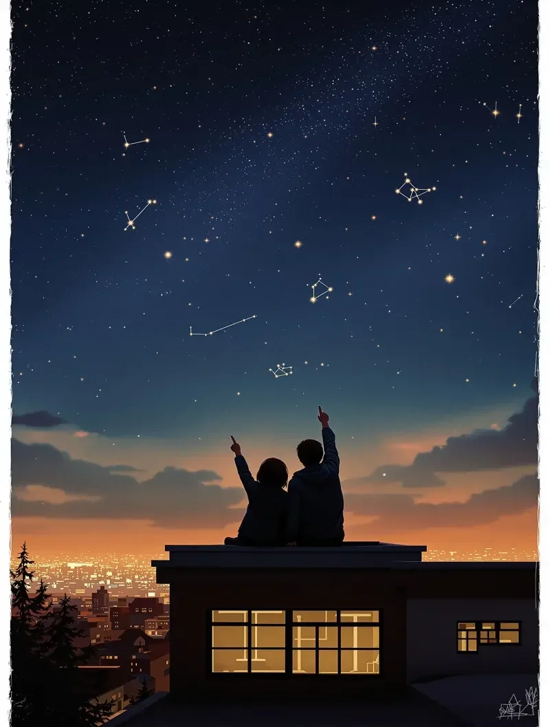 星空下的约定 高清海报